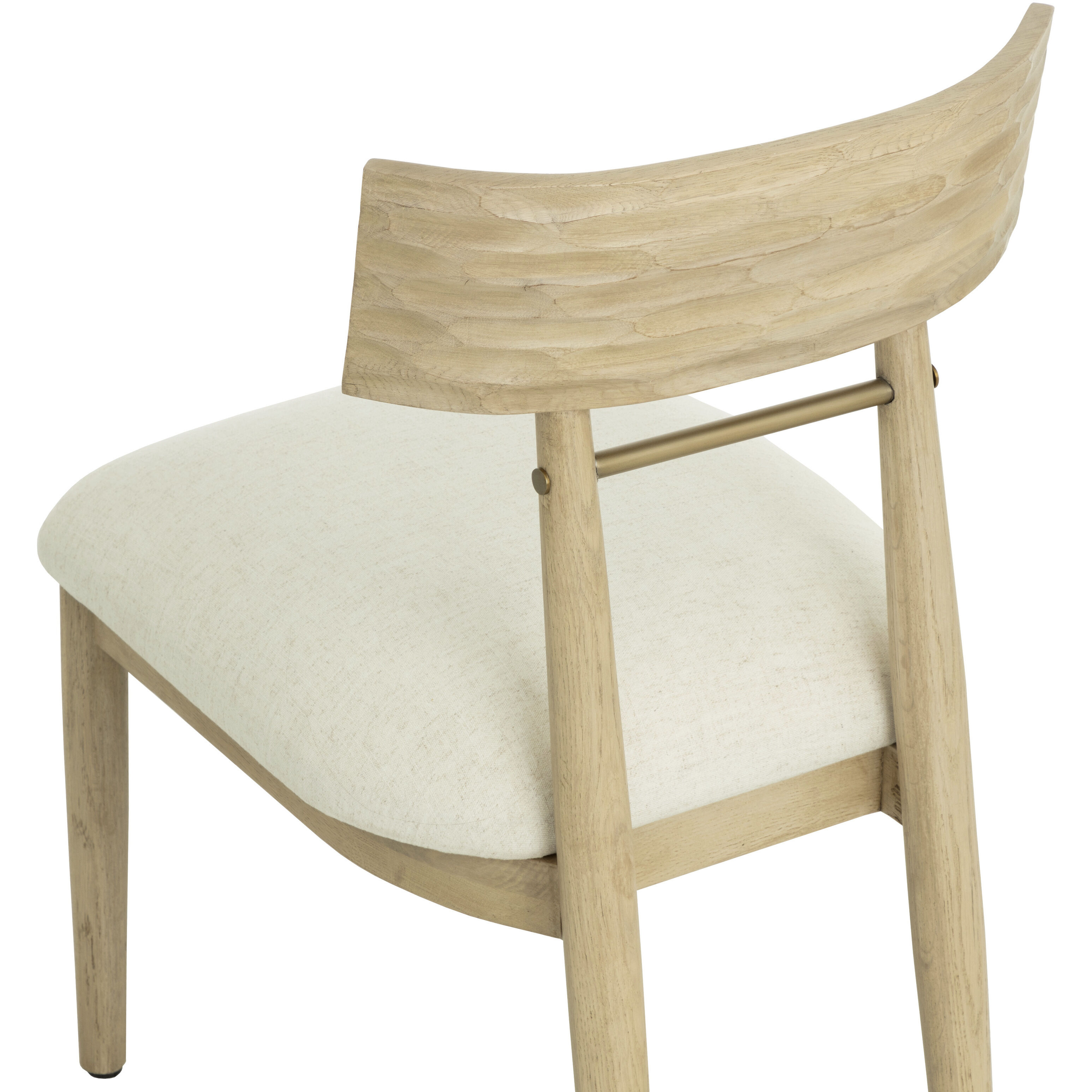 Florian Light Oak / Geralt Linen Dining Chair
